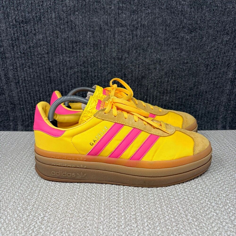 Adidas Gazelle Bold Spark Lucid Yellow Pink Platform Shoes Women’s 10 IG4387
